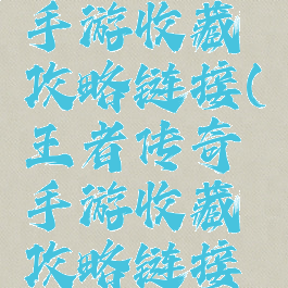 王者传奇手游收藏攻略链接(王者传奇手游收藏攻略链接怎么弄)