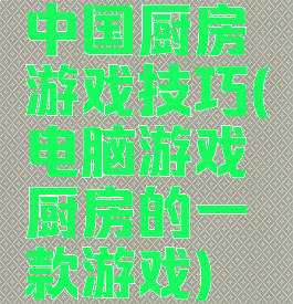 中国厨房游戏技巧(电脑游戏厨房的一款游戏)