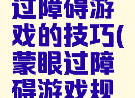 亲子蒙眼过障碍游戏的技巧(蒙眼过障碍游戏规则)