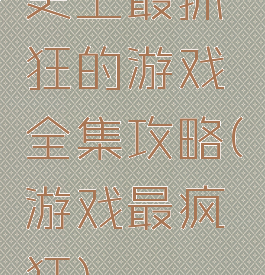 史上最抓狂的游戏全集攻略(游戏最疯狂)