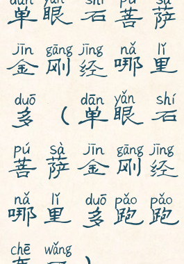 单眼石菩萨金刚经哪里多(单眼石菩萨金刚经哪里多跑跑车网)