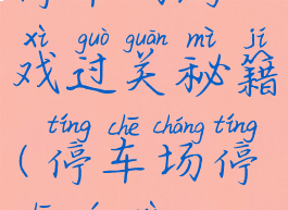 停车场游戏过关秘籍(停车场停车游戏)