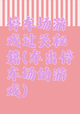 停车场游戏过关秘籍(车出停车场的游戏)