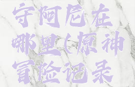 冒险岛看守阿尼在哪里(原神冒险记录在哪里)
