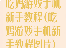 吃鸡游戏手机新手教程(吃鸡游戏手机新手教程图片)