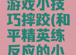和平精英游戏小技巧摔跤(和平精英练反应的小游戏)