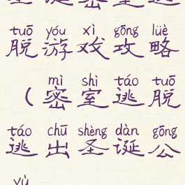 圣诞密室逃脱游戏攻略(密室逃脱逃出圣诞公寓)