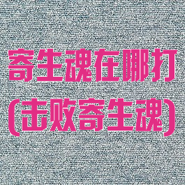 寄生魂在哪打(击败寄生魂)