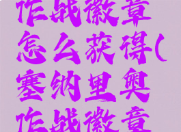 塞纳里奥作战徽章怎么获得(塞纳里奥作战徽章有什么用)