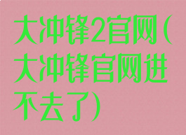 大冲锋2官网(大冲锋官网进不去了)