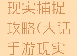 大话手游现实捕捉攻略(大话手游现实寻宝攻略)