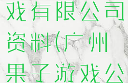广州数果游戏有限公司资料(广州果子游戏公司)