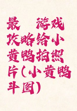 最囧游戏攻略给小黄鸭拍照片(小黄鸭斗图)