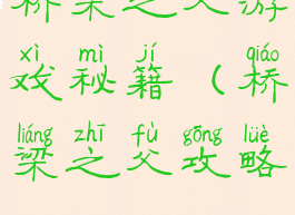 桥梁之父游戏秘籍(桥梁之父攻略)
