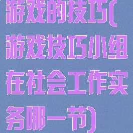游戏的技巧(游戏技巧小组在社会工作实务哪一节)