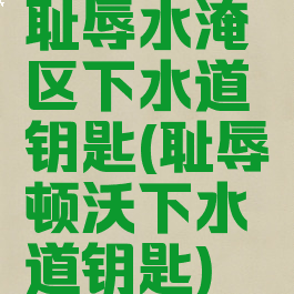耻辱水淹区下水道钥匙(耻辱顿沃下水道钥匙)