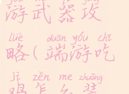 腾讯吃鸡手游武器攻略(端游吃鸡怎么装备子弹)