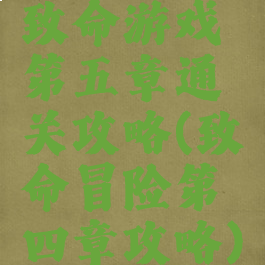 致命游戏第五章通关攻略(致命冒险第四章攻略)