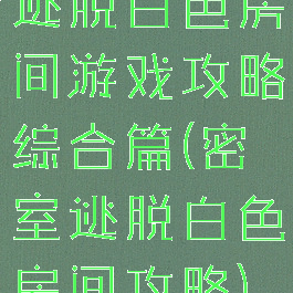逃脱白色房间游戏攻略综合篇(密室逃脱白色房间攻略)