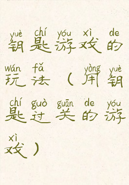 钥匙游戏的玩法(用钥匙过关的游戏)