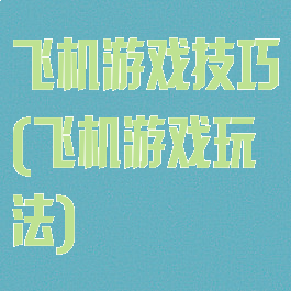 飞机游戏技巧(飞机游戏玩法)