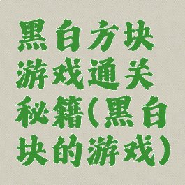 黑白方块游戏通关秘籍(黑白块的游戏)
