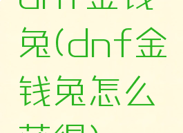 dnf金钱兔(dnf金钱兔怎么获得)